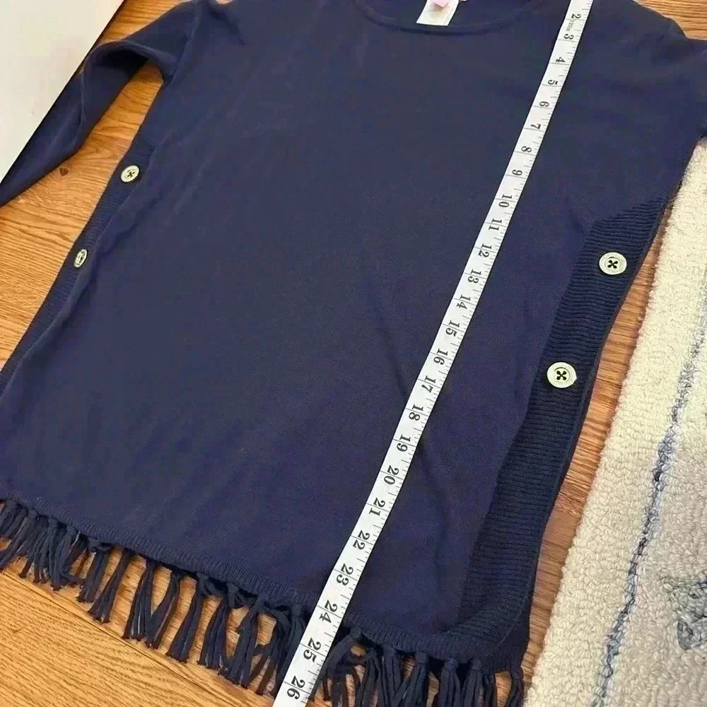 Lilly Pulitzer Ramona Fringe Sweater Size XS Blue - Picture 10 of 12